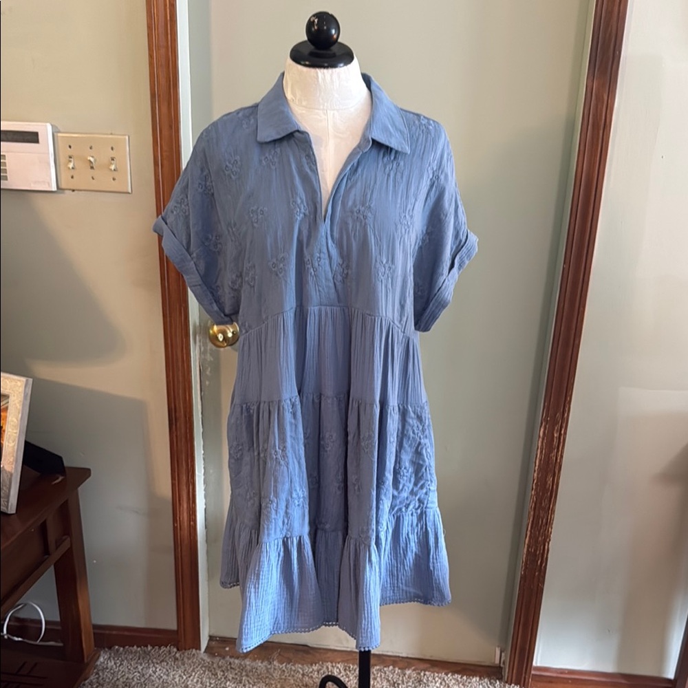 Umgee Blue Midi Dress